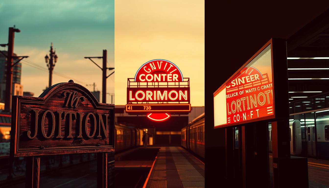 evolution of train station signage