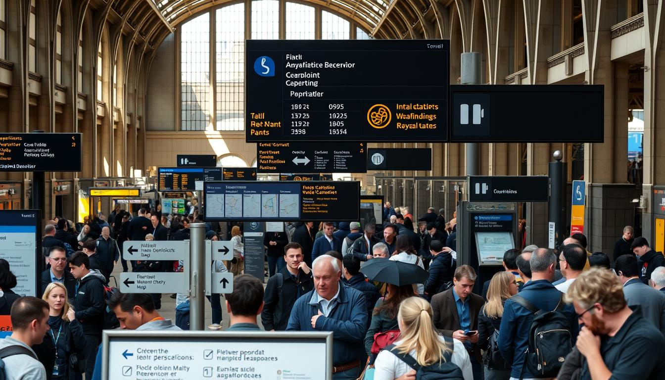 station signs influencing passenger behavior